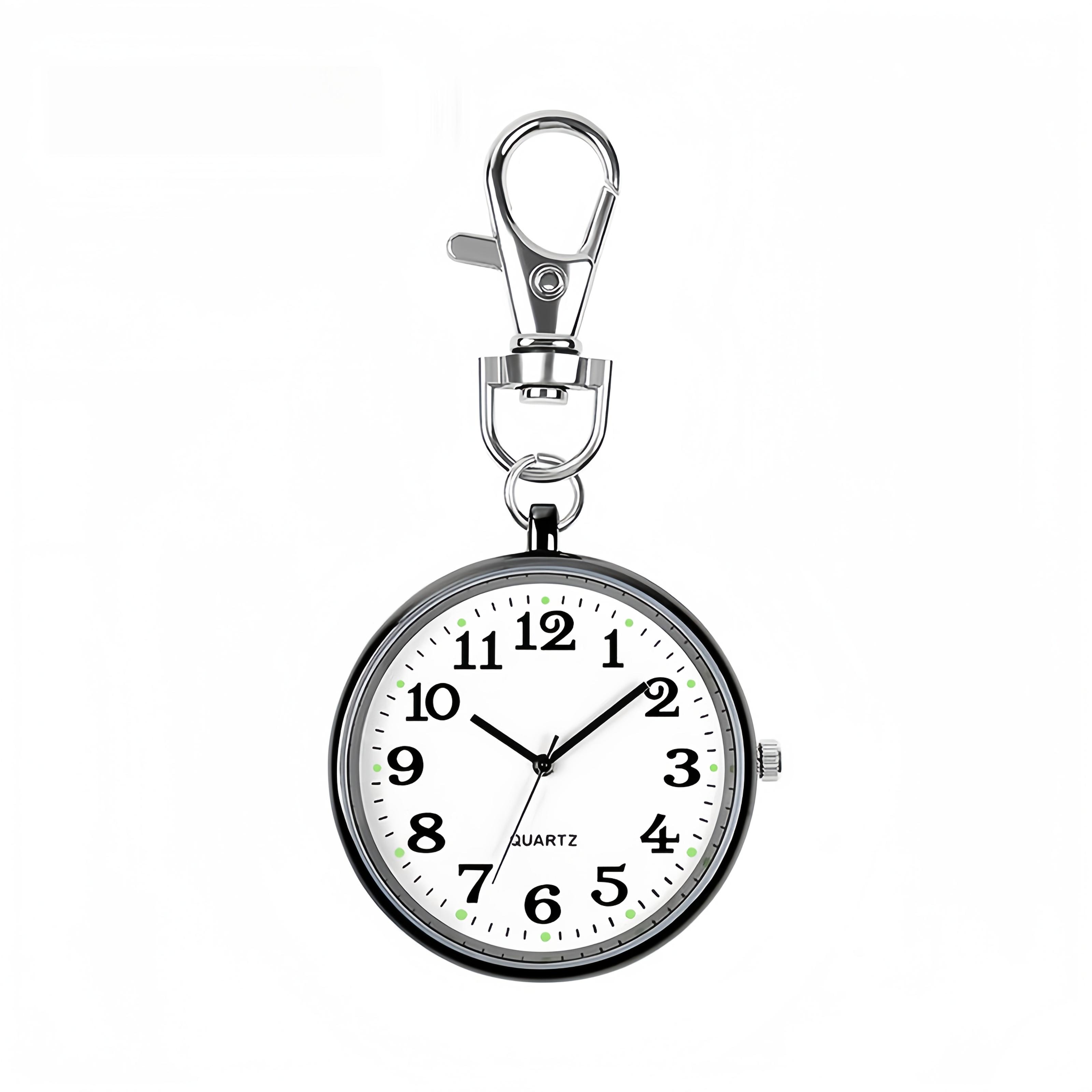 

Mini Watch, Portable Hanging Watch, Stainless Steel Look Alloy Case, Minimalist Keyring Watch for Men & Women, Practical Gift