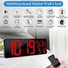 17.2 Inch Large LED Digital Wall Clock with Date & Week,Auto Brightness Adjustment,Compatible with Multiple Brands,EU Plug