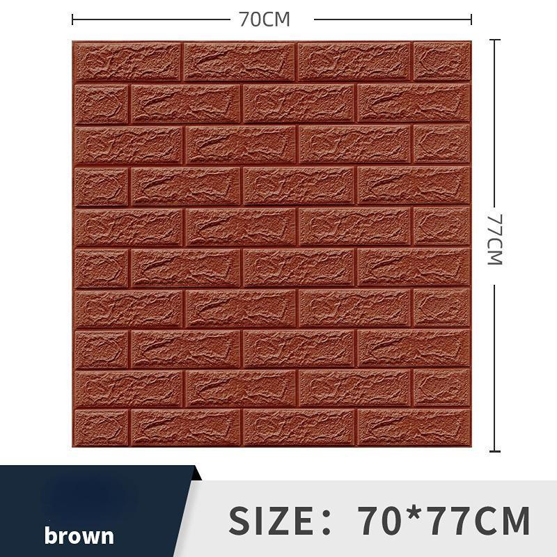 10PCS 3D Wallpaper PE Foam DIY Wall Stickers Home Decoration Wall Decoration Embossed Masonry Living Room Bedroom Background Decoration