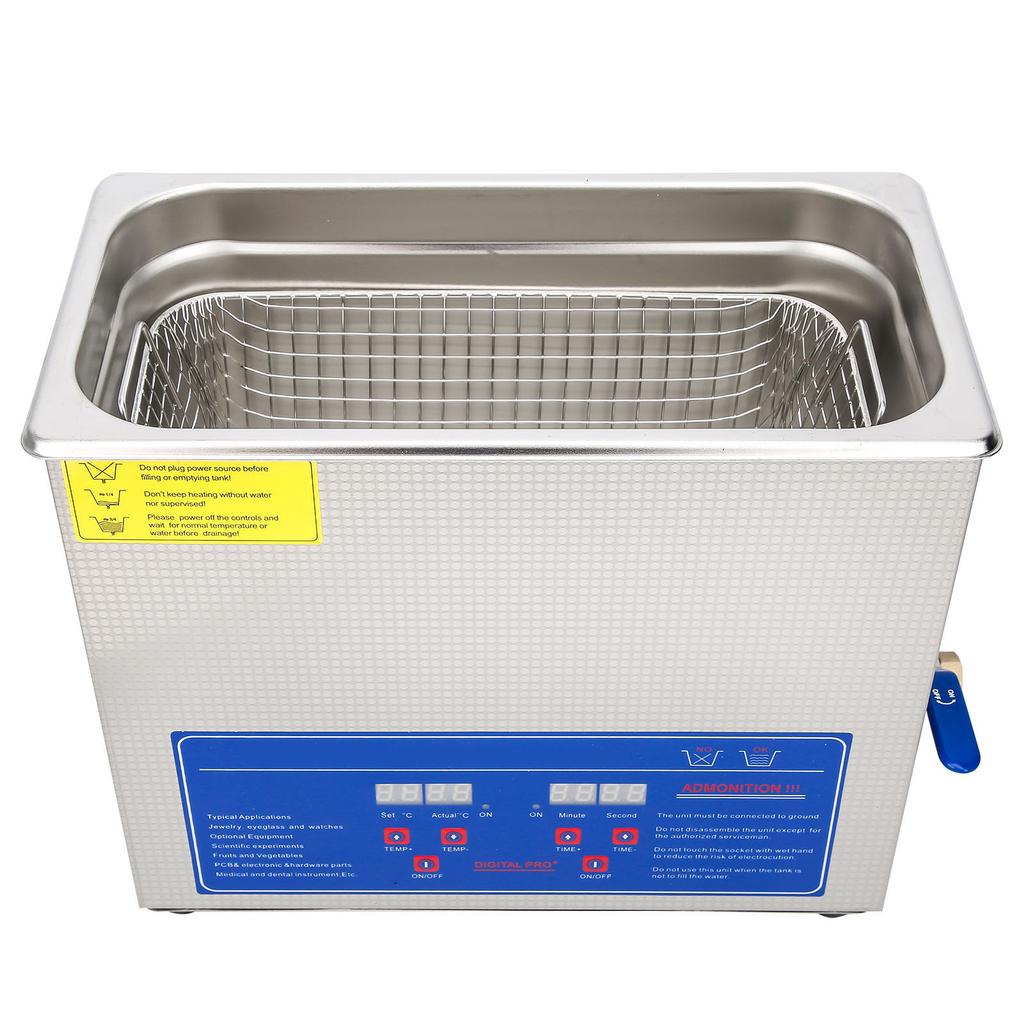 Digital Ultra Sonic Cleaner 6L Stainless Bath Timer Tank Ultrasonic Cleaning Machine