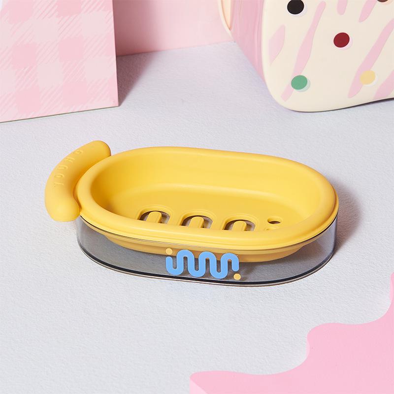 Portable High-End Soap Dish with Drain and Lid for Travel