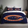 Christmas Gift Chicago Bears Duvet Cover Three Bedding Set Personalized Name Birthday Bedding Quilt Cover Halloween Gift Back to School.
