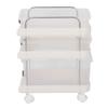 Rolling Utility Cart with Drawers PP Clear Mobile Utility Storage Cart with Lockable Wheels for