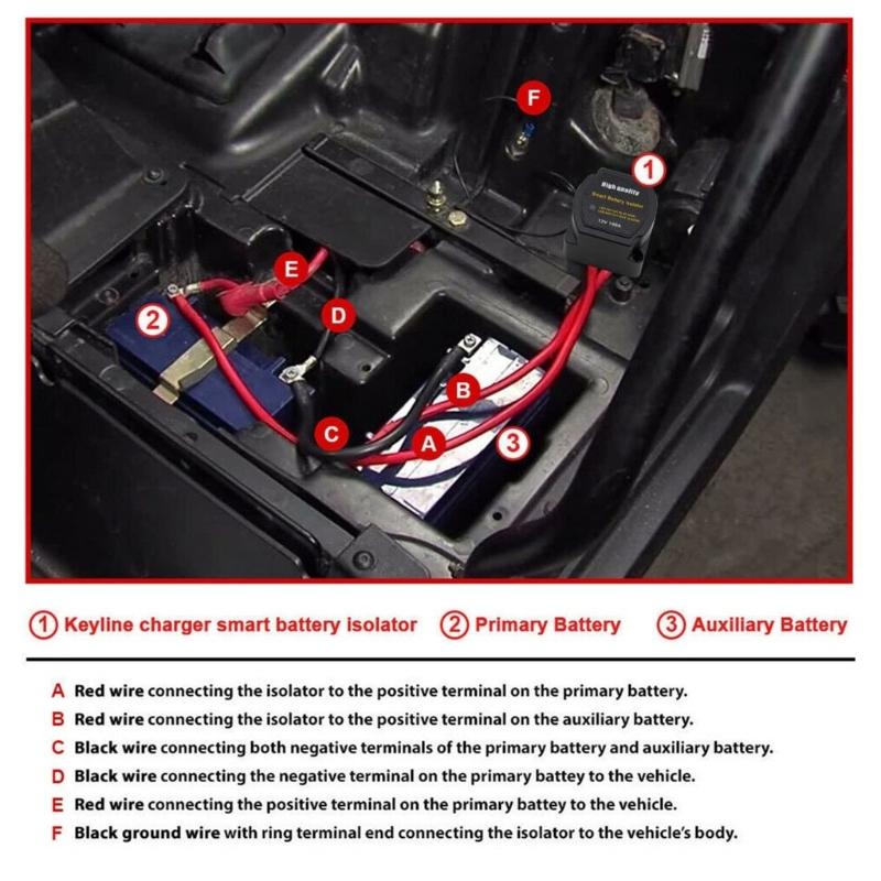 Professional 12V 140A Double Battery Isolator Kit Waterproof Voltage Sensitive Relays For ATV UTV Marine Applications