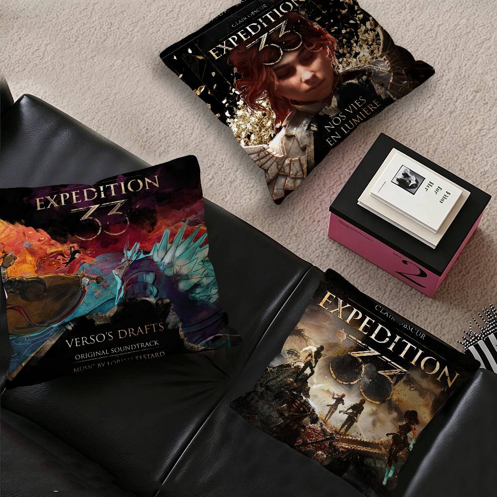 C-Clair-Obscur Expedition-33 Game Office Cushion Pillowcase Car Cushion Cover45X45CM Lumbar Pillowcase Sofa Pillowcover
