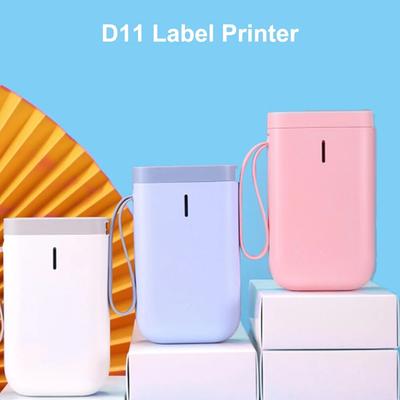 D11 Portable Handheld Thermal Label Printer with 5PCS Tapes Wireless BT Label Maker Sticker Machine for Home Labeling Barcodes
