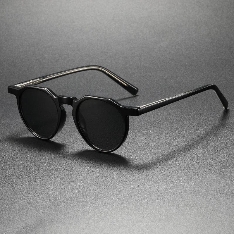 

New Fashionable Transparent Round Frame Women S Sunglasses Outdoor Neutral Color Blocked Versatile Uv400 Sunscreen Glasses