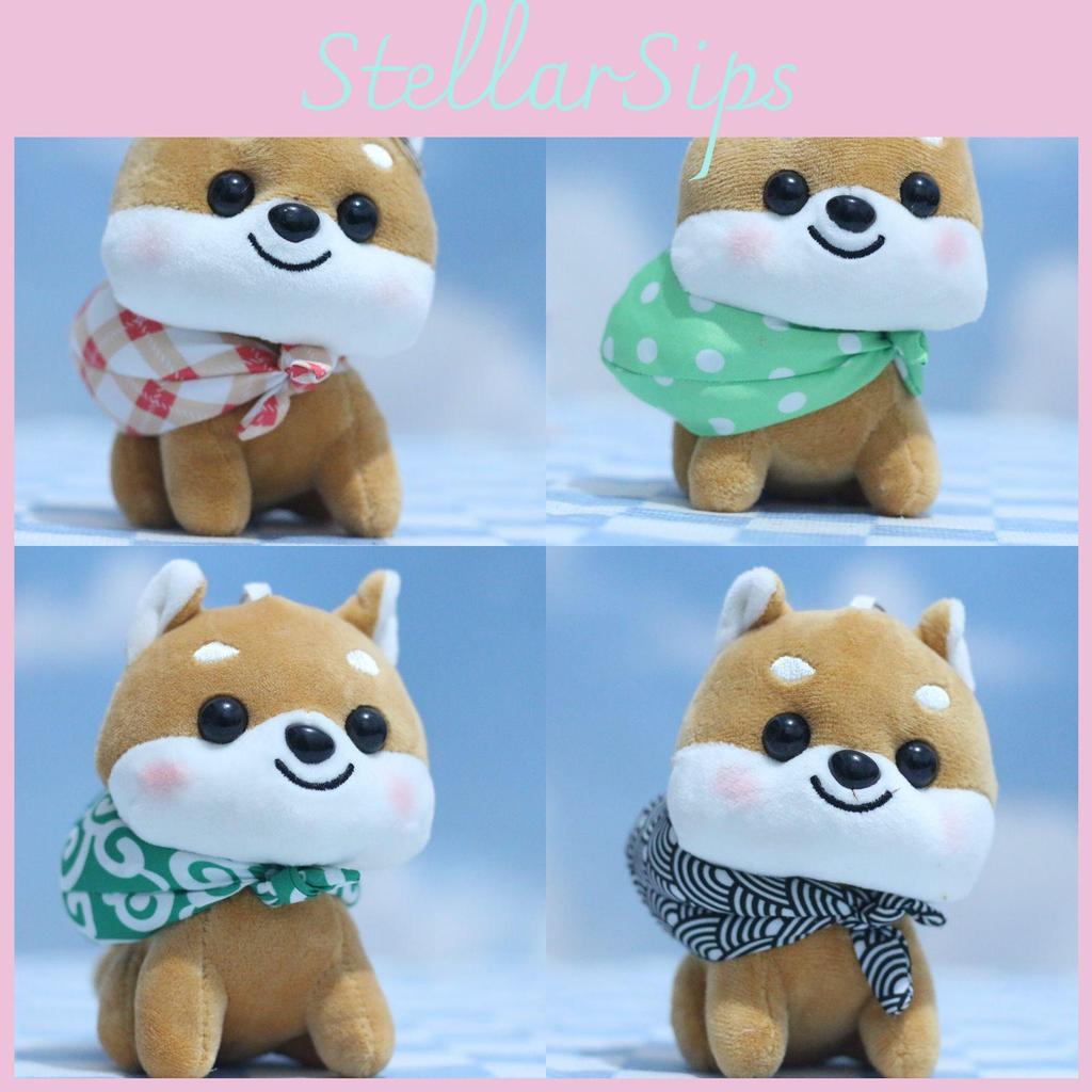 Adorable Shiba Inu Plush Backpack Charm Soft Toy Cute Dog Keychain Pendant 12cm