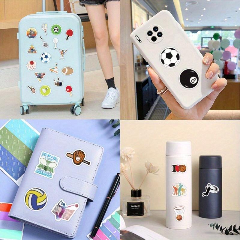 50PCS Sports Mix Ball Stickers Vinyl Stickers Scrapbook, Journaling, Laptop, Bumper, Skateboard, Water Bottles, Computer, Phone, Cartoon