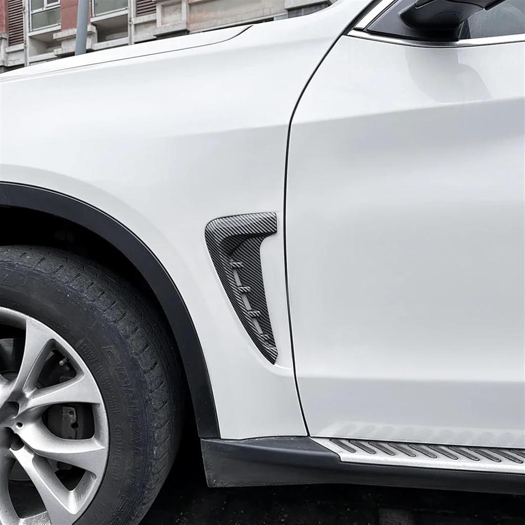 Car Bumper Spoiler Shark Gills Side Flow Vent Stickers Cover Body Kits Air Vent Trim Compatible for BMW X5 F15 M Sport 2014-2018(Carbon Fiber)