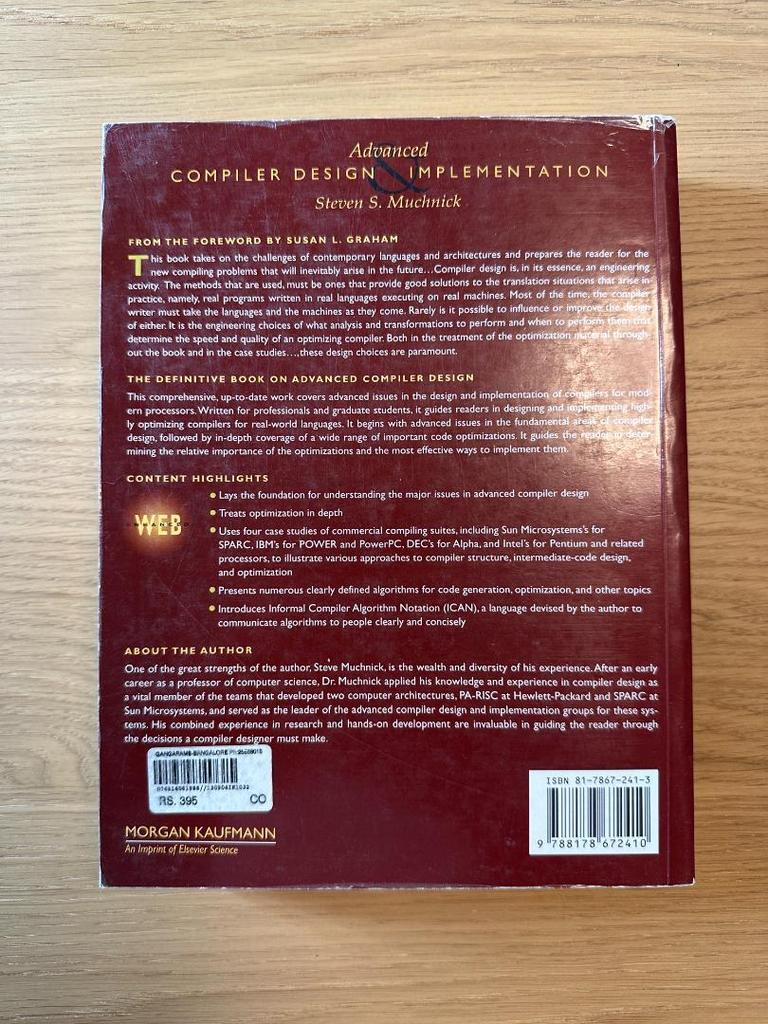 [USED] Advanced Compiler Design Implementation