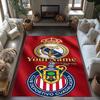 Atletico Madrid Personalized Text Floor Mat Suitable for Playrooms Foyer Game Room Dormitory Antislip Carpet Decorate Offices Birthday/Christmas Gift