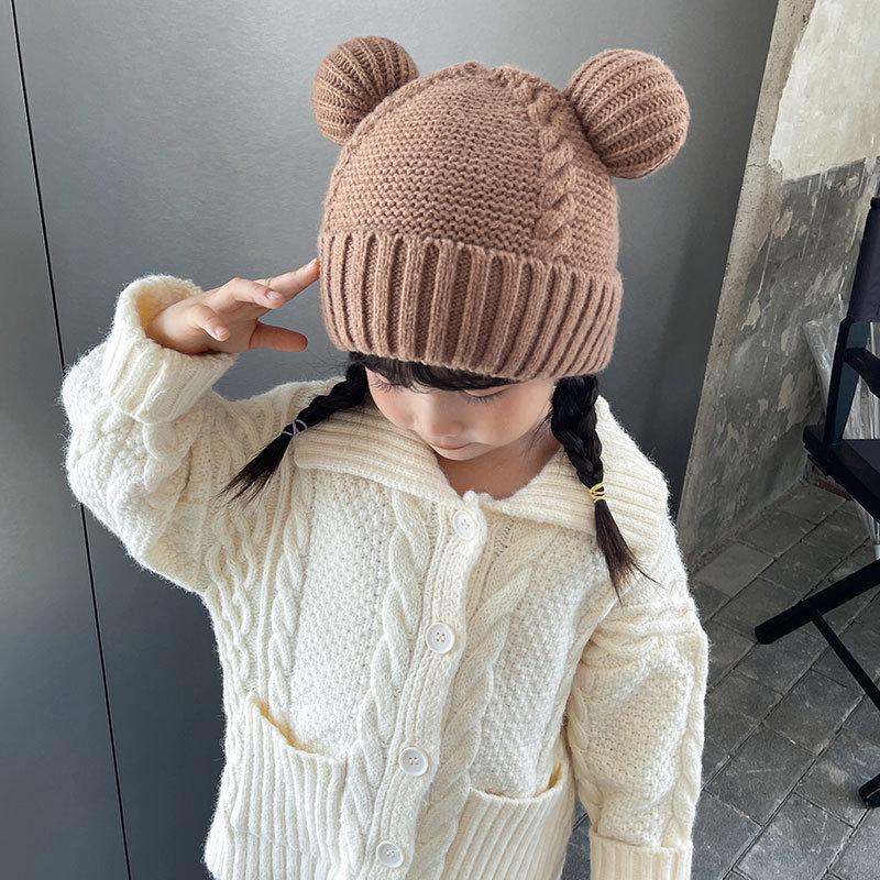 

Children s Wool Hats: Warm, Thickened, and Ear-Protective for Autumn and Winter - Cute Knitted Pullovers for Boys and Girls верблюд