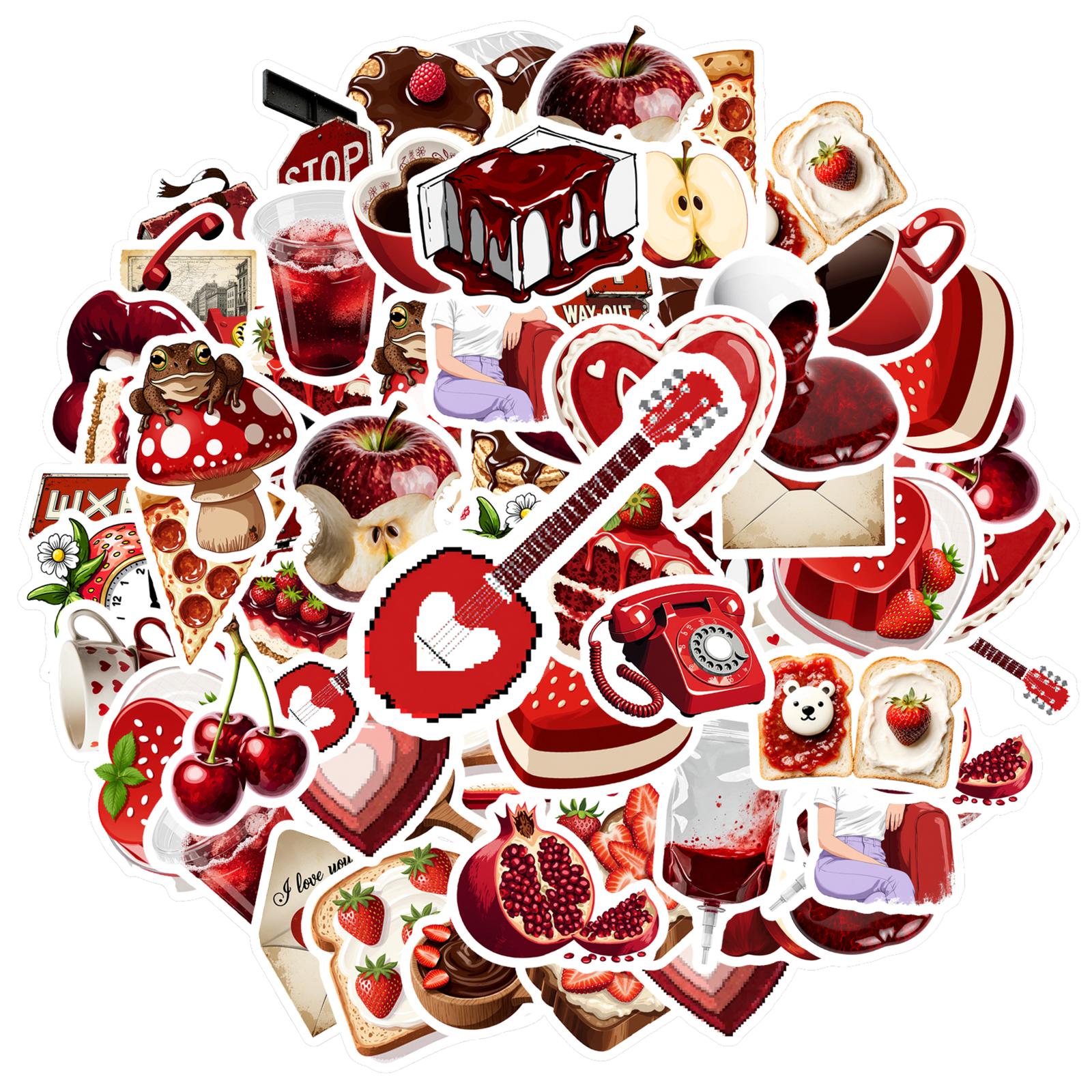 

35pcs Colorful Retro Stickers Retro Love Stickers Stationery Stickers For Laptop Luggage Scrapbook Diary Sticker