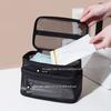 1/2/3 Layers Mesh Cosmetic Bags Zipper Perspective Makeup Bag Casual Cosmetic Storage Bag  Women