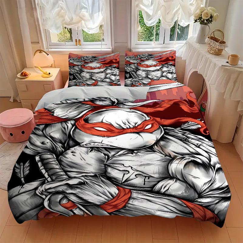 3pcs Ninja Turtles Bedding Set. Soft and Comfortable with No Core Included (1x Duvet Cover + 2x Pillow Covers) Yy251031046