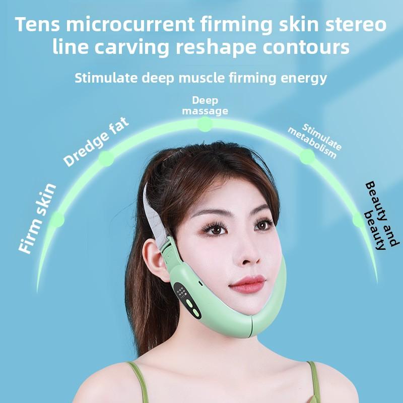 Vibrationsmassage V-Gesichtsinstrument Lifting und Straffung Dünnes Doppelkinn Gesichtsausrichter EMS Mikrostrom Formung Gesichtsschonendes Instrument