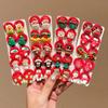 10PCS Kids Girls Christmas Hair Ties Cute Santa Claus Reindeer Design Festive Hair Accessories Holiday Parties Decorations