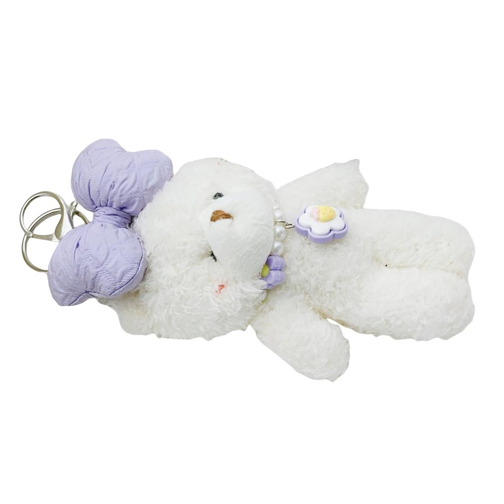 Lovely Cartoon Rabbits Bear Keychain Decors Bag Ornament Stylish Key Adornment Key Holder Suitable for Everyday Use