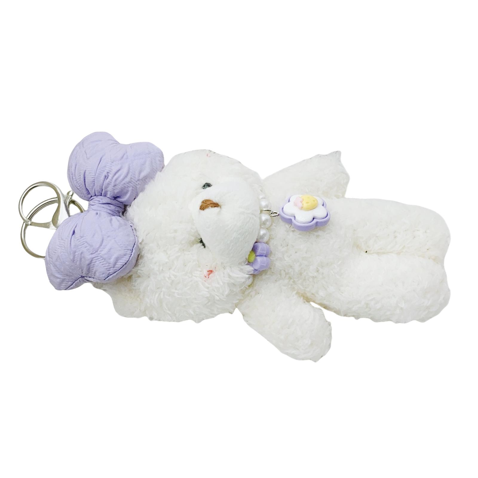 

Lovely Cartoon Rabbits Bear Keychain Decors Bag Ornament Stylish Key Adornment Key Holder Suitable for Everyday Use A