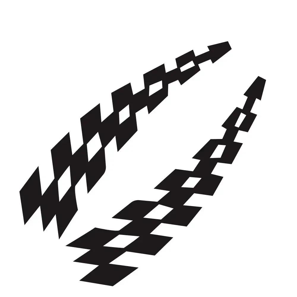 Car sticker personalized sticker grid flag wheel hub decoration waterproof front and rear insurance wheel arch car sticker parts