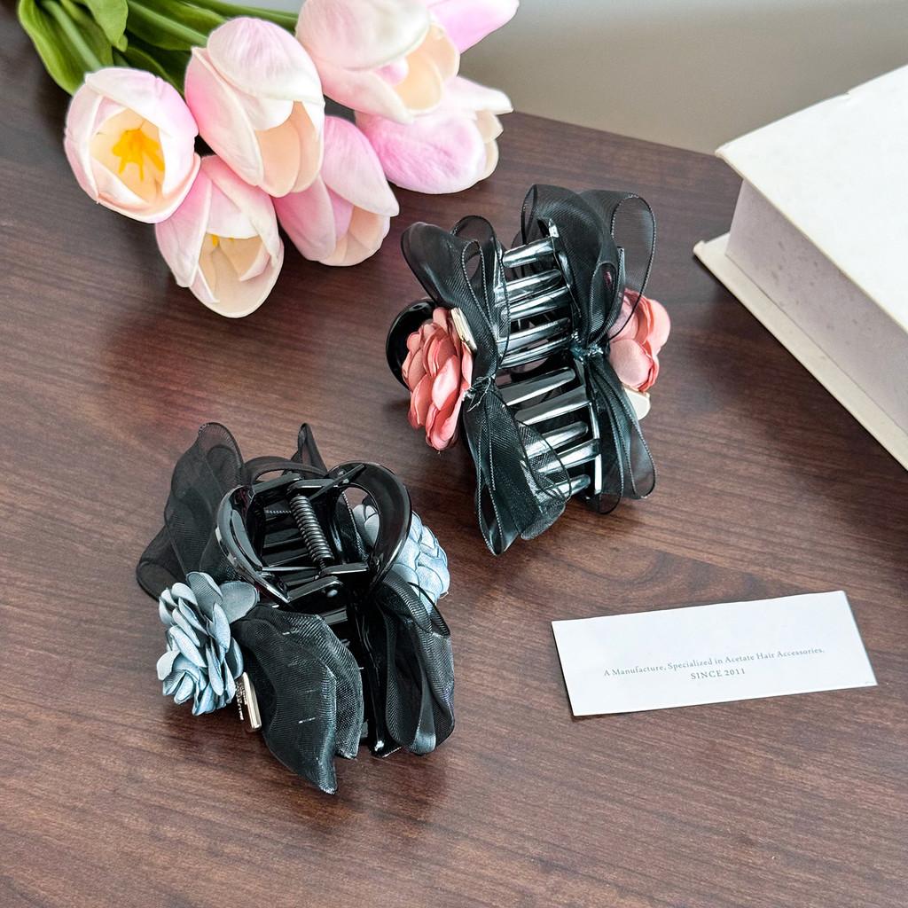 Elegant Rose Hair Clip In Mixed Material For Stylish Women Perfect For Spring 2024 Fashion