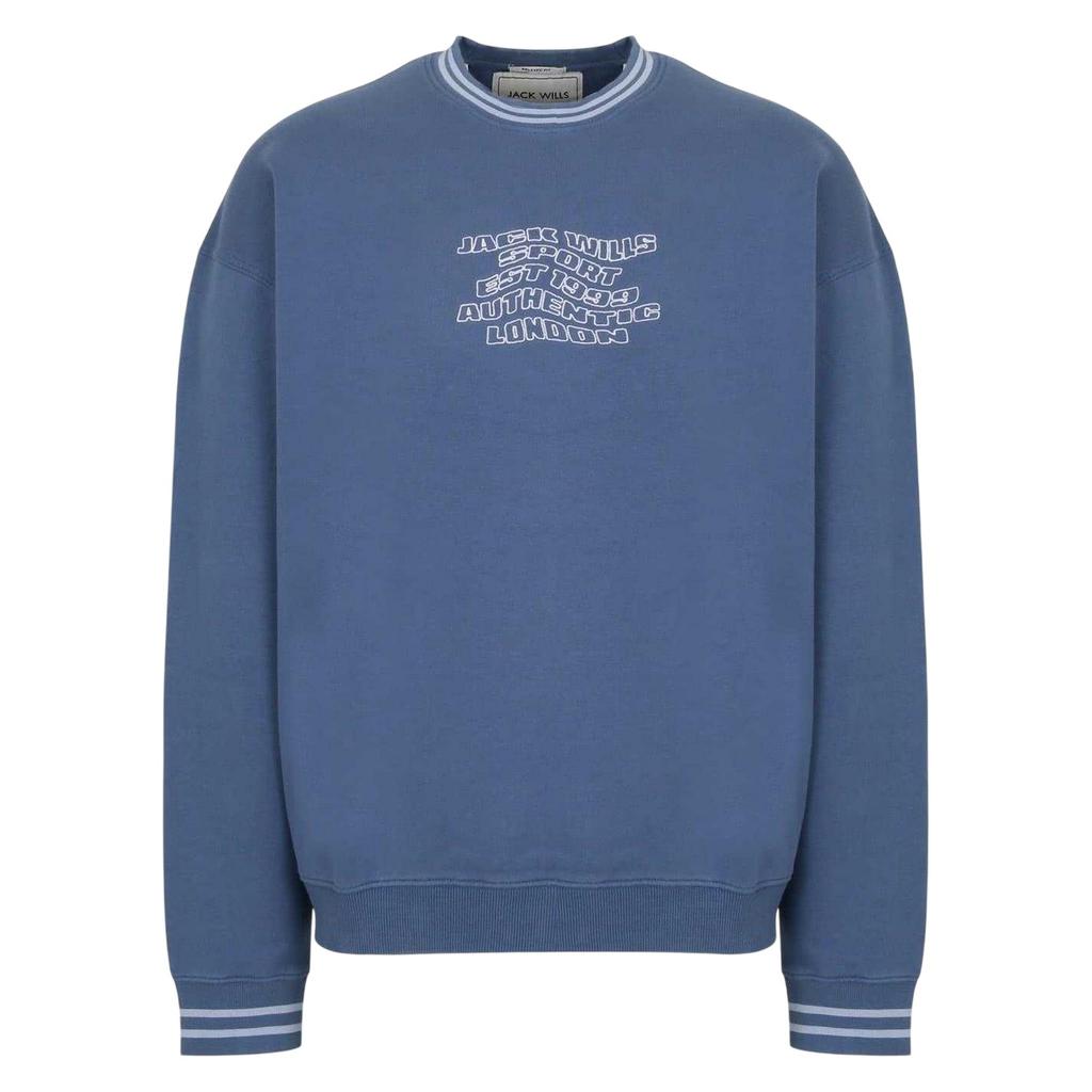 Jack Wills Mens Graphic Print Drop Shoulder Relaxed Fit Sweatshirt