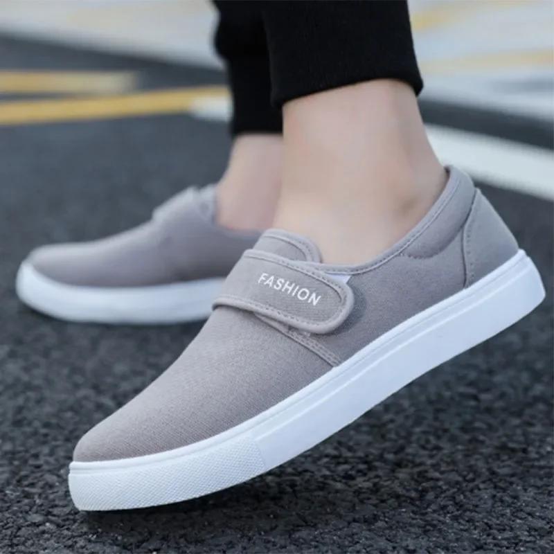 Fashion Canvas Men's Sneakers Black Lace Up Sping Shoes Classic Casual Vulcanized Shoes Size 47-48 Mens Spring Sport Shoes
