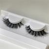 3D Curly Black Stem False Eyelashes - Mixed-Race Style, Whole Strip, Messy, European & American Trend