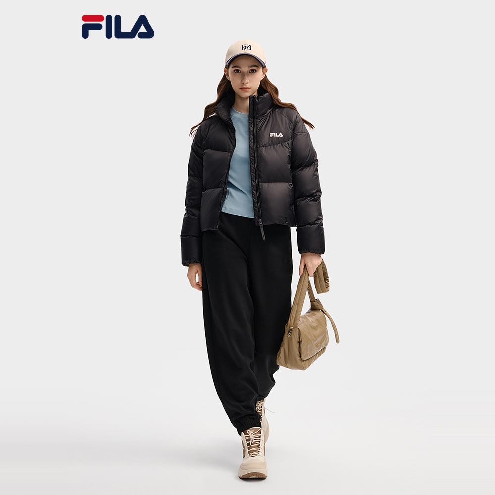 Fila Fleece Warm Stand Collar Down Jacket Women Outerwear F51W549902FBK