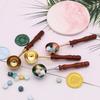 3-teiliges Set aus Metall-Siegellöffeln, Wachssiegellöffeln, Wachssiegelstempeln und Schmelzlöffeln für Scrapbooking-Alben und Hochzeitseinladungen