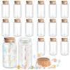24er-Pack kleine Glasflaschen mit Korken, 50 ml / 1,7 oz, Kleine Glasgefäße Zaubergläser Klare Trankflaschen Mini-Glasflaschen mit Korken