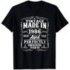 Made In 1986 40th Birthday Gift All Original Parts Mens Womens One Of A Kind 2025 T Shirt T-Shirt Mens Kids