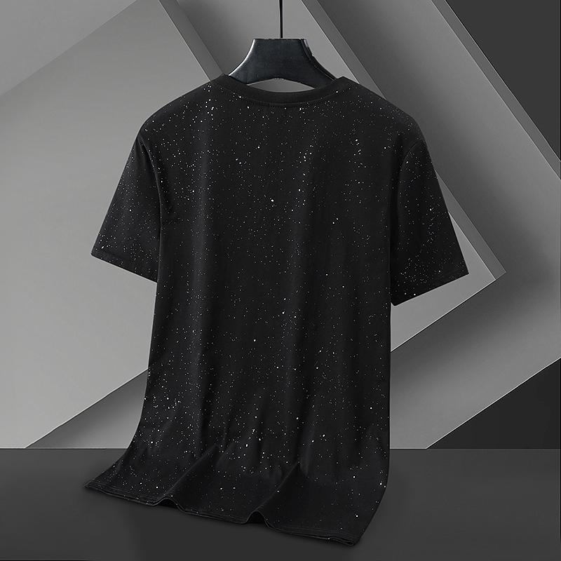 Herren T-Shirts Oversize Fahion Schwarz Weiß Plus Größe 3XL-11XL Kurzarm T-Shirt Sommer