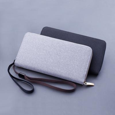 Clutch de Lona con Cremallera para Hombre Puede Guardar Teléfonos Móviles Billetera Sencilla Multitarjeta