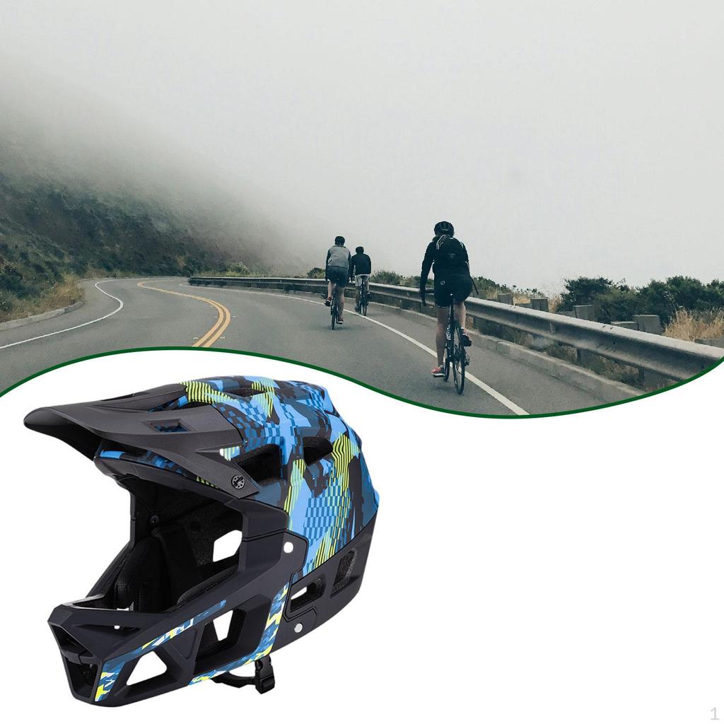 Full Face Bike Helmet Cap Shock Absorbing Cycling for Outdoor Sports