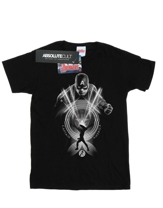 Marvel Womens/Ladies Captain America Circle Cotton Boyfriend T-Shirt