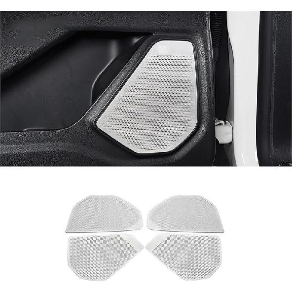 Compatible with Ford Explorer 2020 2021 2022 2023 Car Door Speaker Sticker Cover Stainless Steel Door Handle Horn Trim Auto Accessories (Color : Door