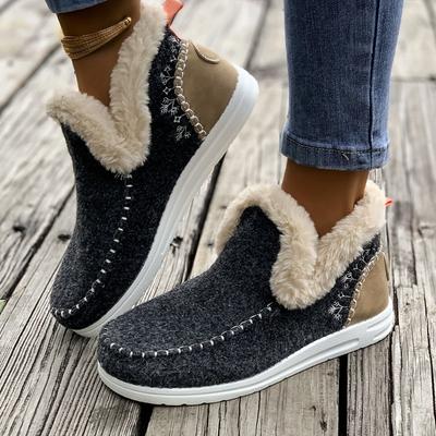 Sneakers/Stivali da Donna Invernali Pelosi Antiscivolo con Zeppa - Aumento di Altezza con Zeppa Spessa
