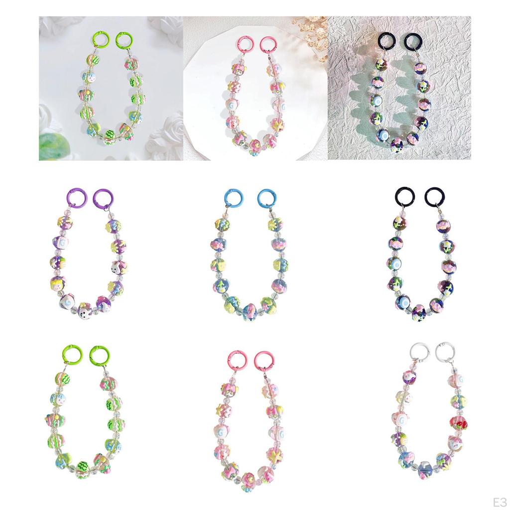 Beaded Keychain Hanger Wristlet Backpack Decoration for Tote Bag Wallet Gift