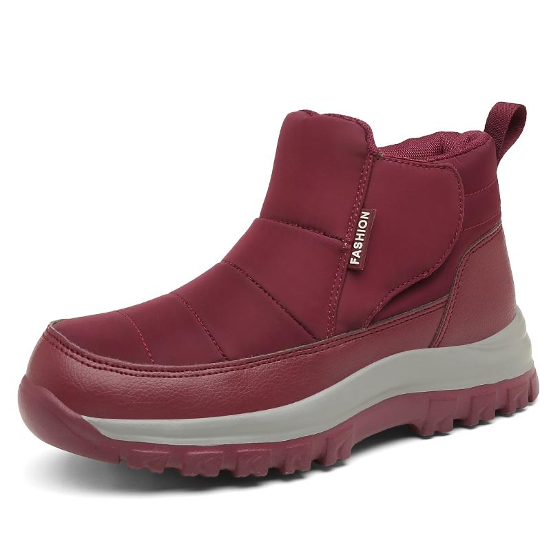 New Warm Plush Men's Snow Boots High Top Men's Boots Non-Slip Outdoor Winter Boots Waterproof Men's Ankle Boots Winter Sneakers