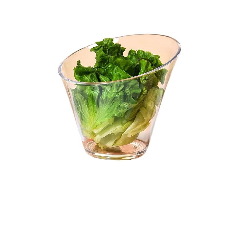 Qianxing Commercial Plastic Slanted Serving Bowls, 2-Pack