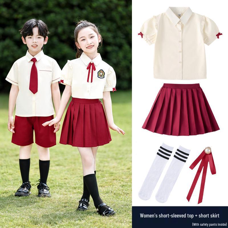 British Academy Style Kindergarten Summer Uniform Set for Photos 100cm