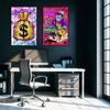Bitcoin Poster and Print Graffiti Street Art Canvas Painting Pop Wall Art Money Bag Picture For Living Room Home Decor Frameless