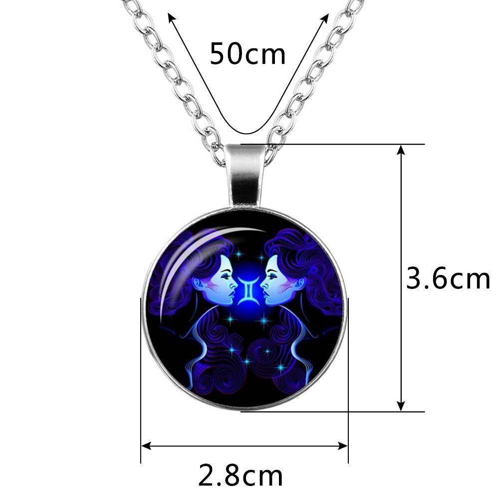 Sagittarius For Women Men Horoscope 12 Constellation Astrology Pendant Decoration Jewelry Necklace