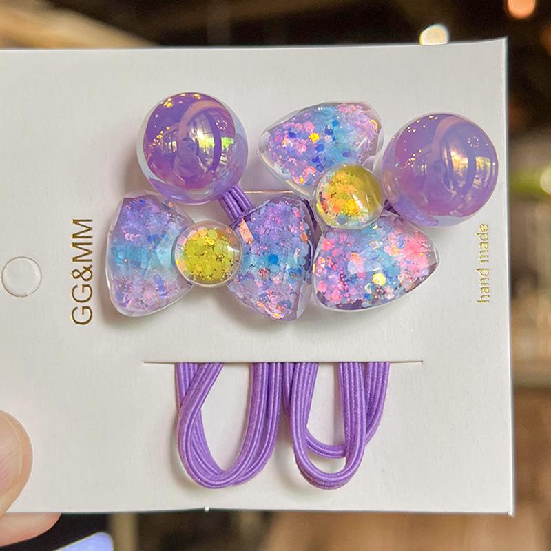 

2 шт. милые цветные градиентные бабочки для девочек, эластичные резинки для волос, детские аксессуары для волос принцессы, детские резинки для волос, головные уборы для малышей фиолетовый