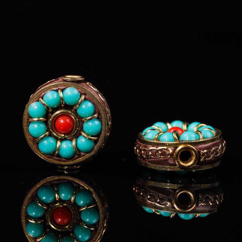 Nepal Handmade Auspicious Cloud Brass Spacer Beads for DIY Jewelry and Ornaments