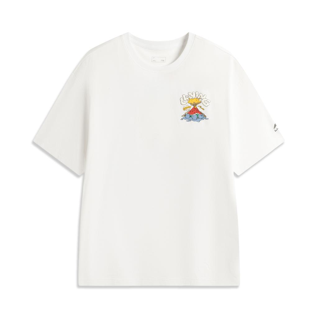Li Ning Sports Lifestyle Series American Casual Simple Comfortable Versatile Loose Ice Silk Cool Quick-Dry Summer Short Sleeve T-Shirt AHSV363-2