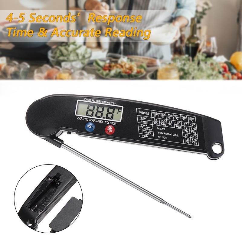Digital Instant Read Meat Thermometer Probe Oven Kitchen Food Cooking Grill Tool
