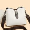 New fashion trend single shoulder crossbody women's middle-aged bag large capacity casual hand carrying bucket bag
